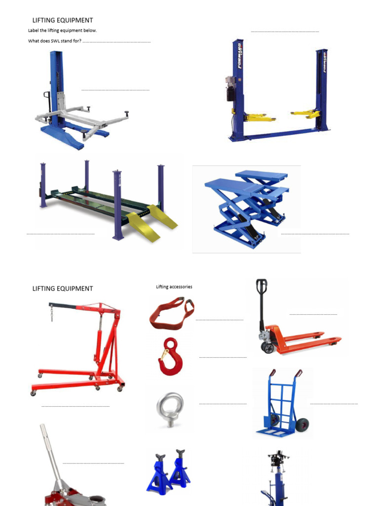 Lifting Equipment Handout | PDF