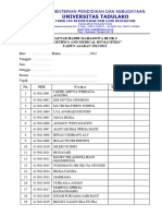 daftar hadir perkuliahan mhs