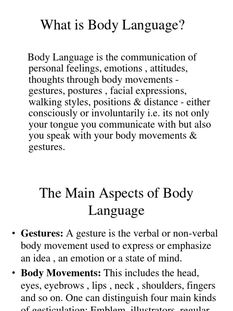 Body Language 2 301 | PDF | Body Language | Facial Expression