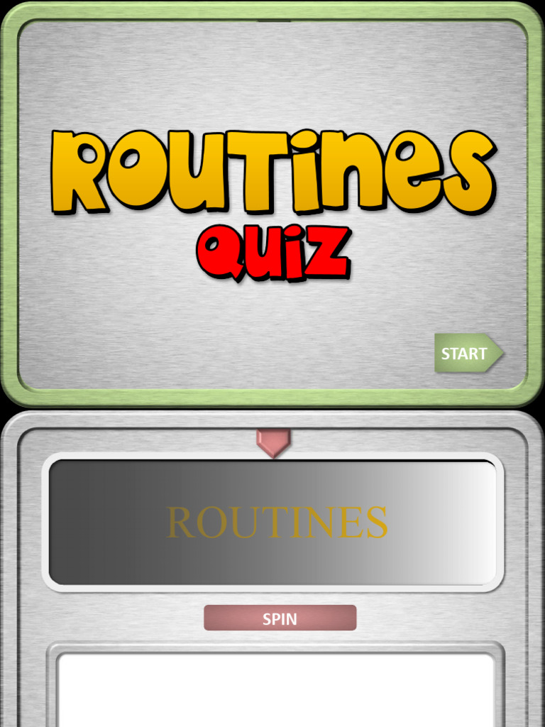 Routines Quiz Fun Activities Games Games 82232 | PDF