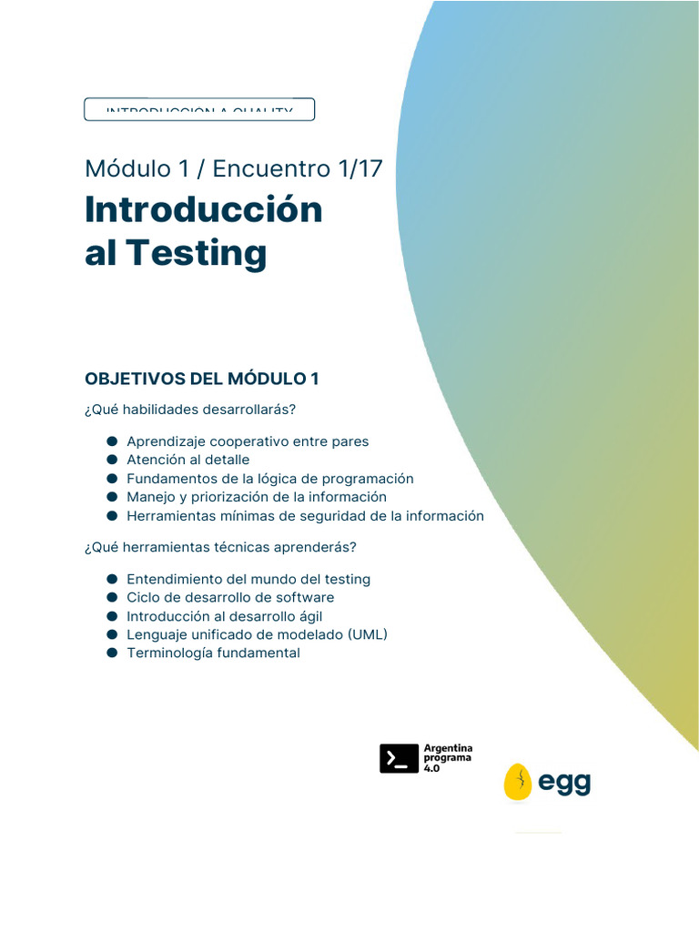 QA E1 - Introducción Al Testing | Descargar gratis PDF | Software ...