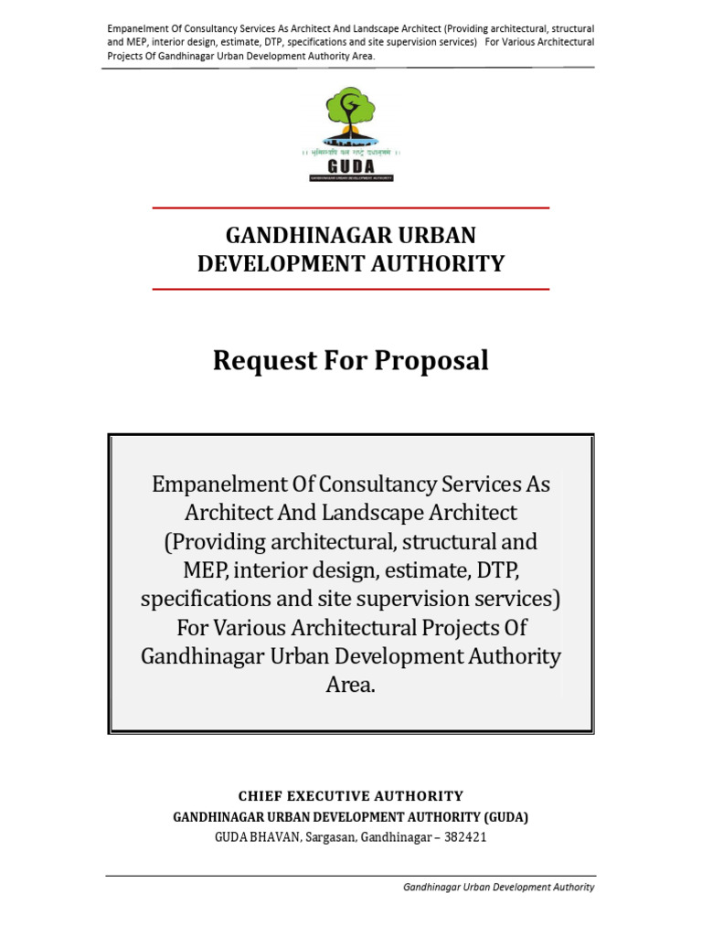 Guda rfp for architect consultant pdf architect request for proposal