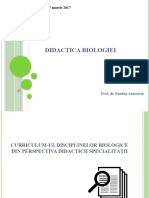 DIDACTICA BIOLOGIEI - Curs 3-2017