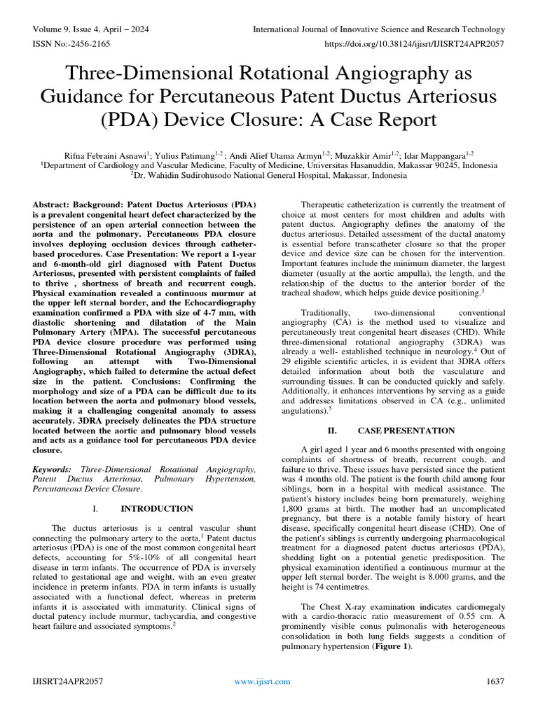 ThreeDimensional Rotational Angiography As Guidance For Percutaneous
