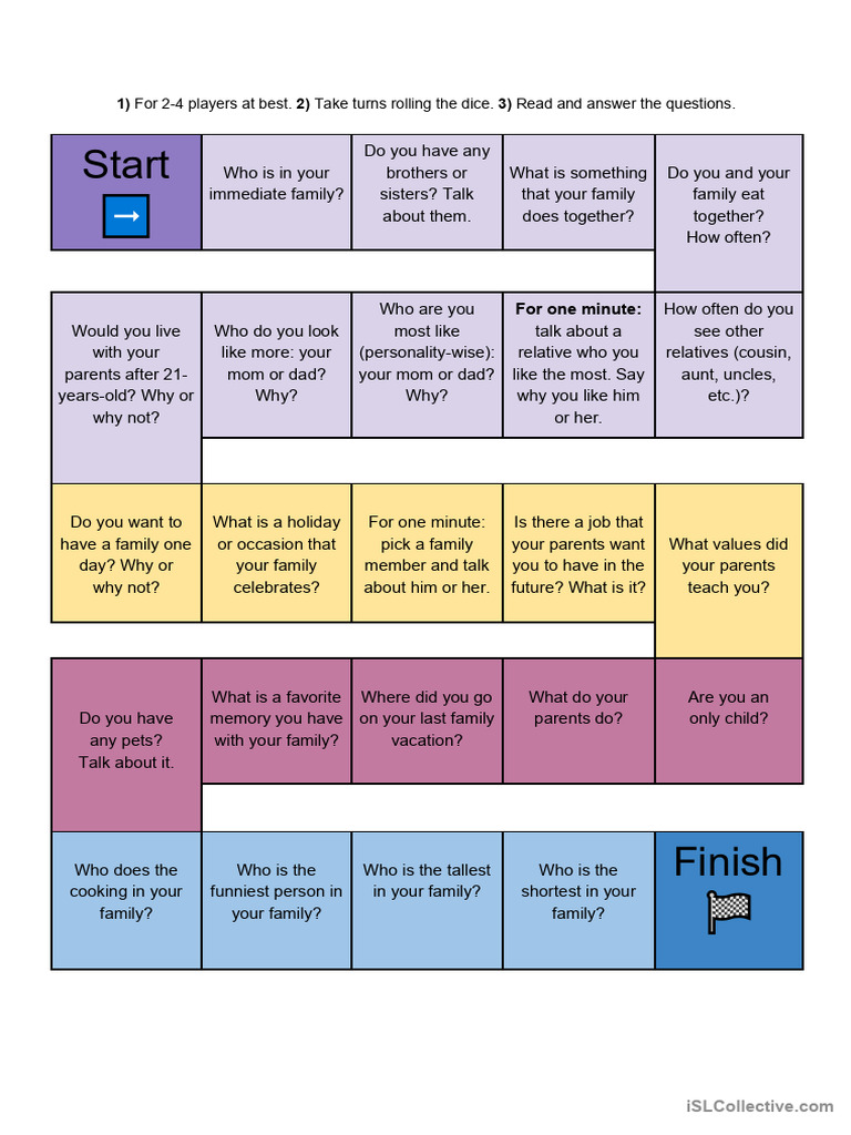 Family Questions Board Game 2024 PDF