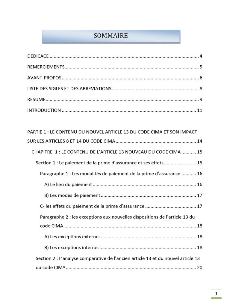 Impact de l'Article 13 du Code CIMA | PDF | Assurance | Réassurance