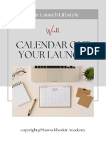 Week1 - Calendar Out Your Launch