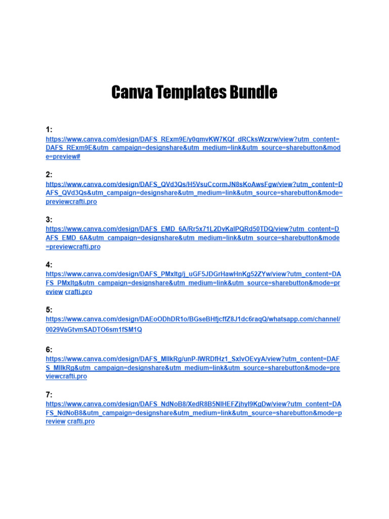 Canva Templates Bundle Pdf