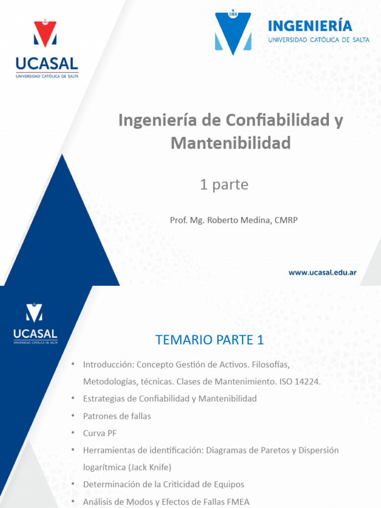 Ing De Confiabilidad Y Mantenibilidad Parte 1 Descargar Gratis Pdf