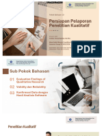 MPK - PB10 - Persiapan Pelaporan Penelitian Kualitatif