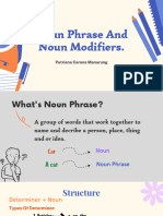 NOUN PHRASE & NOUN Modifiers