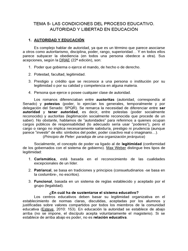 Autoridad y Libertad en Educación | PDF | Libertad | Estado (política)