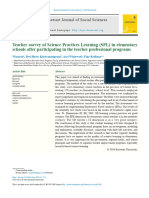 Teacher Survey of Science Practices Learning (SPL) in Elementary Schools After Participating in The Teacher Professional Programs