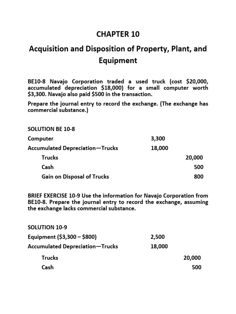 Property Equipment Acquisition & Disposition | PDF | Depreciation | Expense
