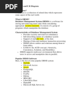 Basics of DBMS and E R Diagram