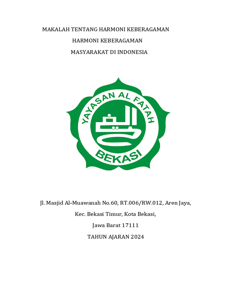 Harmoni Keberagaman di Indonesia | PDF