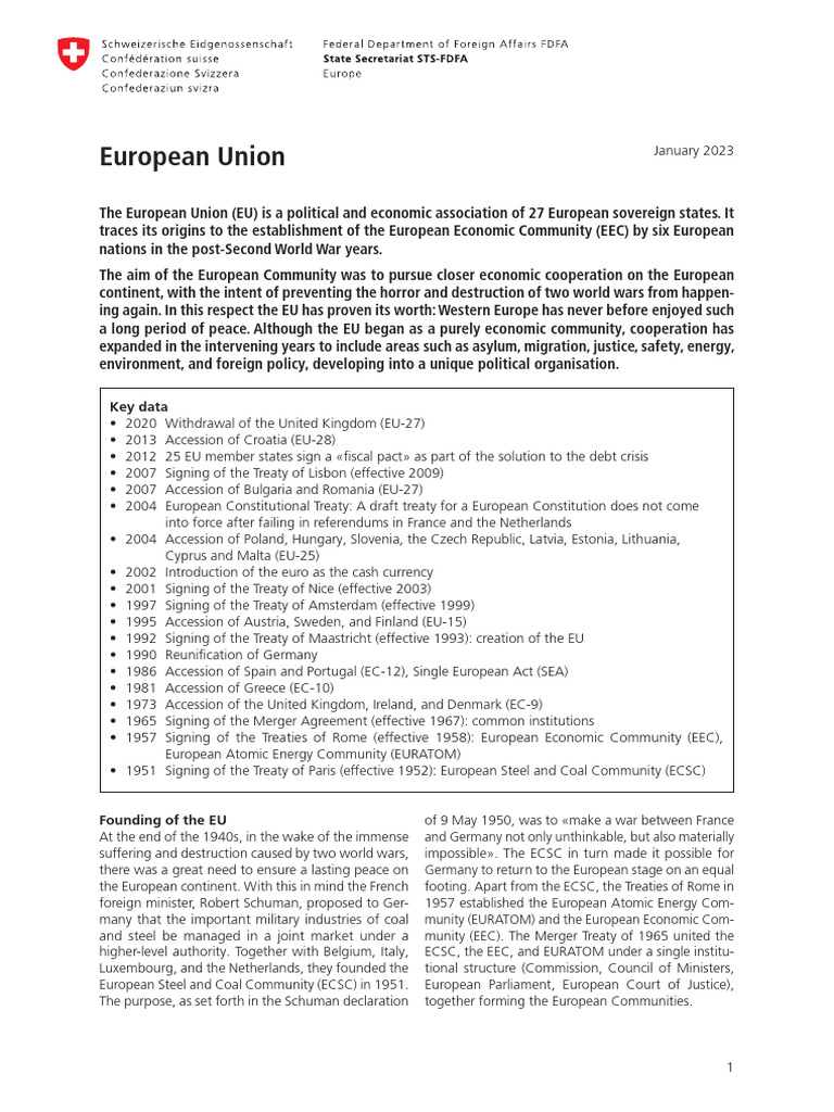 Evolution of the European Union | PDF | European Union | Enlargement Of ...