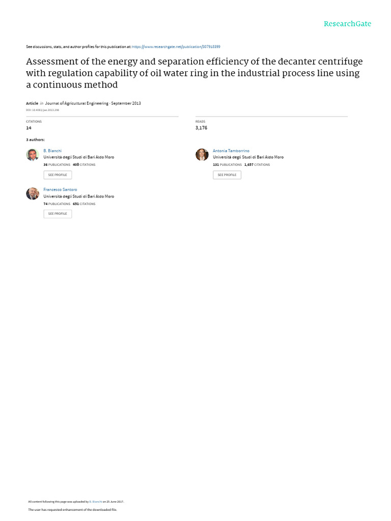 Assessment of The Energy and Separation Efficiency | PDF | Home ...