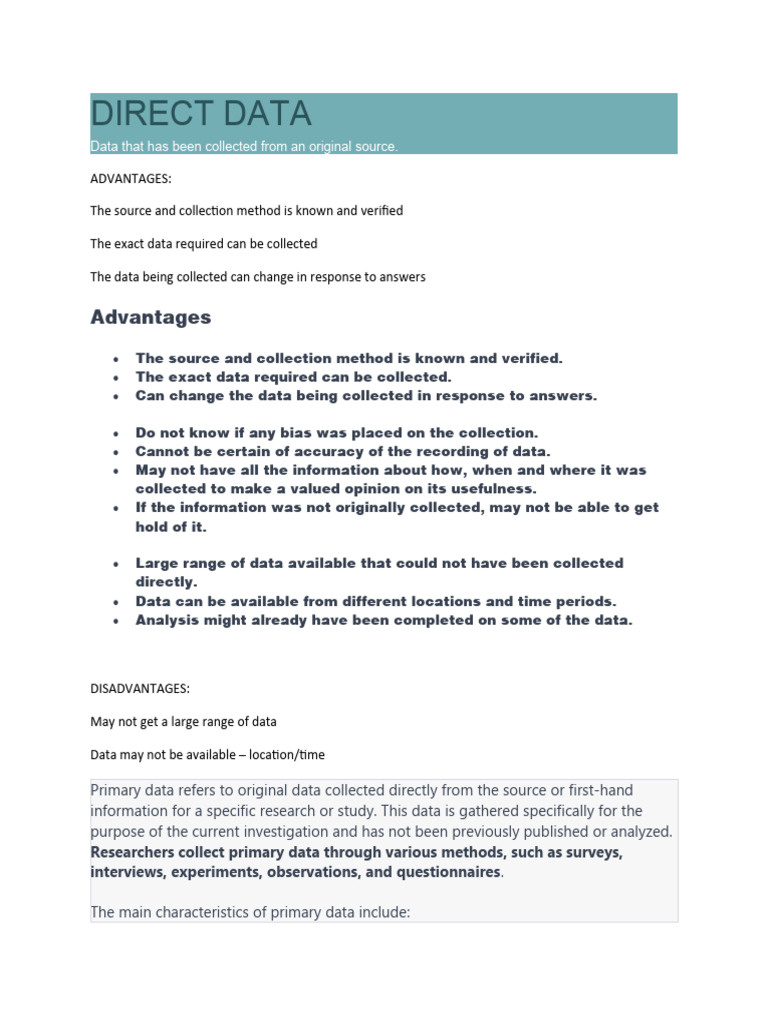 Direct Data | PDF | Experiment | Survey Methodology