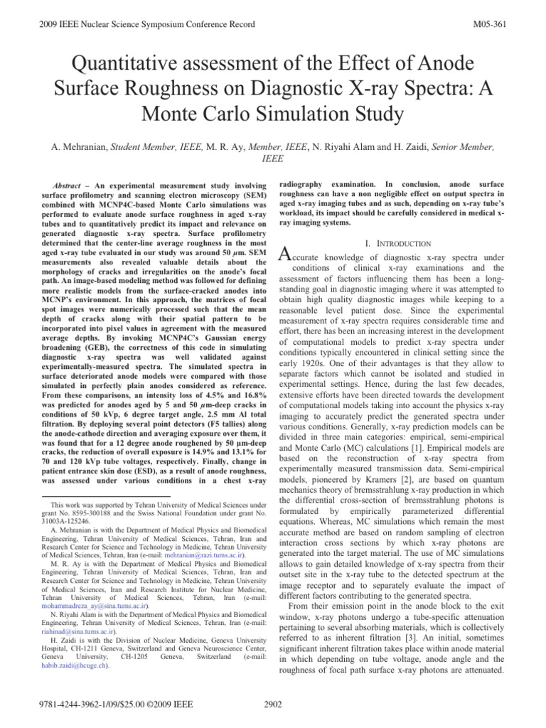Quantitative Assessment of The Effect of Anode Surface Roughness On ...