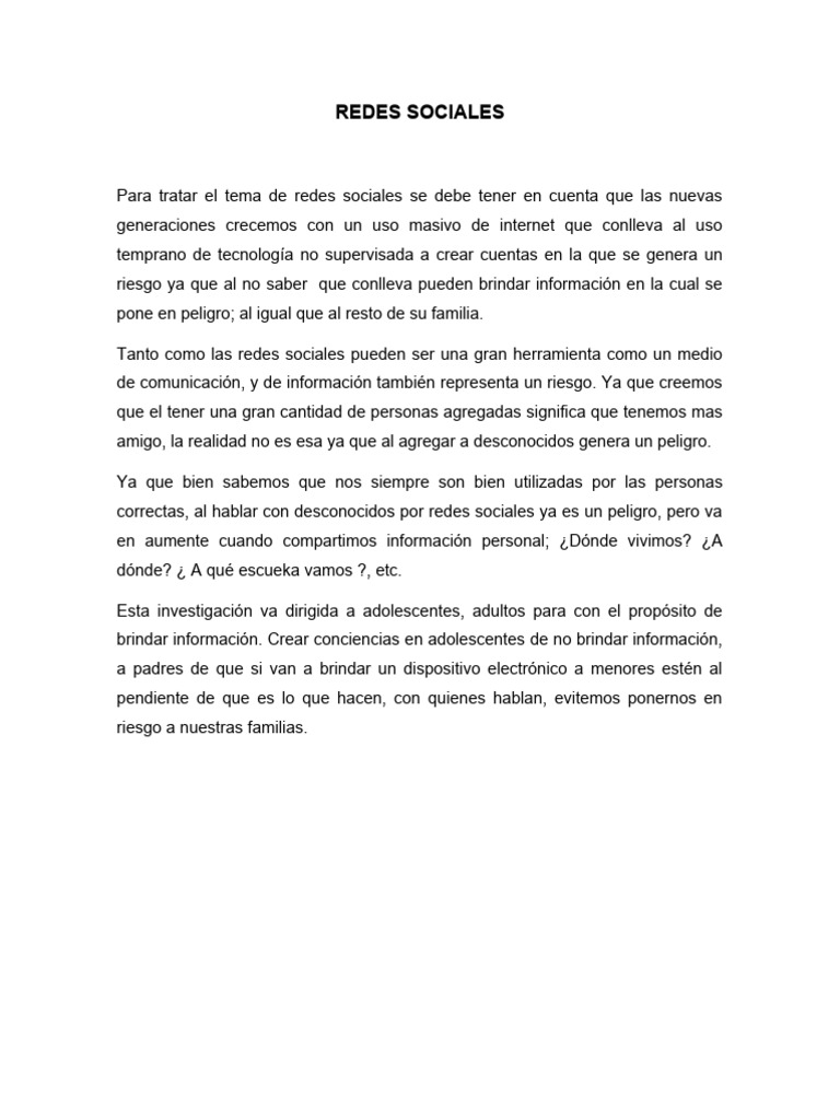 Riesgos y beneficios de las redes sociales | PDF | Servicio de redes ...