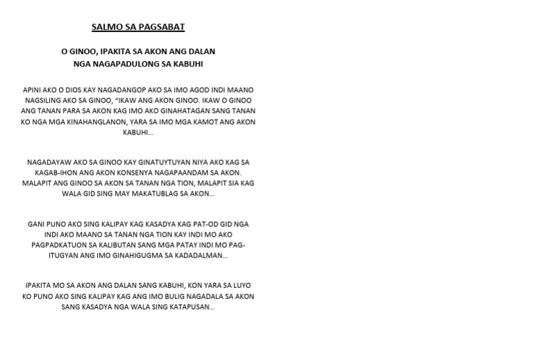 Salmo Sa Pagsabat 04.23.23 | PDF