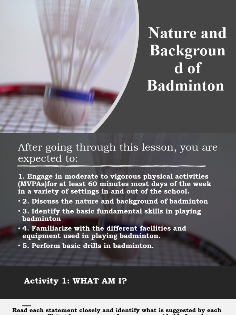 Badminton Pdf Sports Athletic Sports