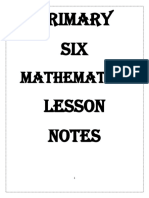 P.6 Math Lesson Notes Term 1-3