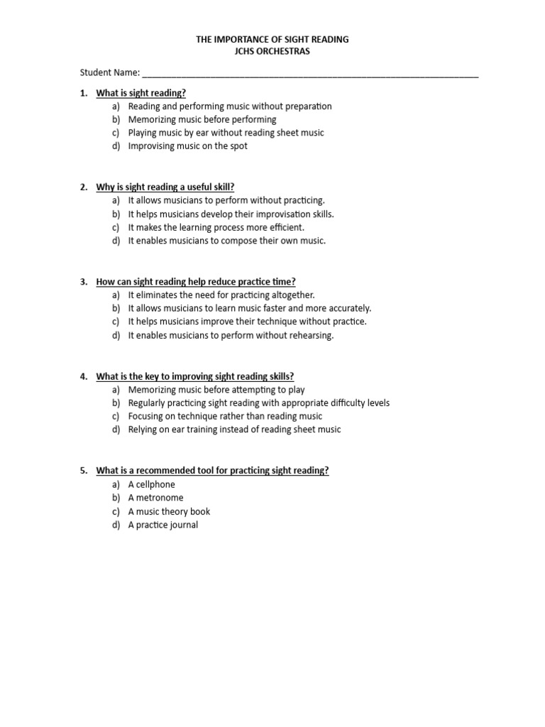 What Is Sight Reading In School