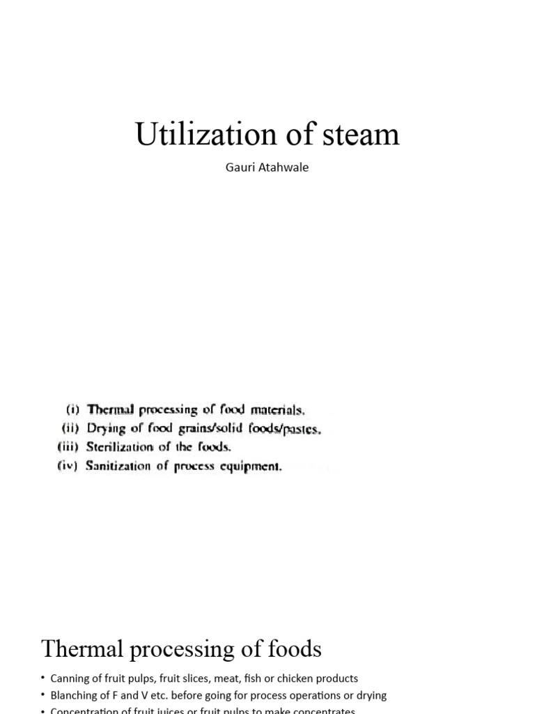 Utilization of Steam | PDF