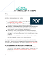 Class Notes - Rise of Nationalism in Europe