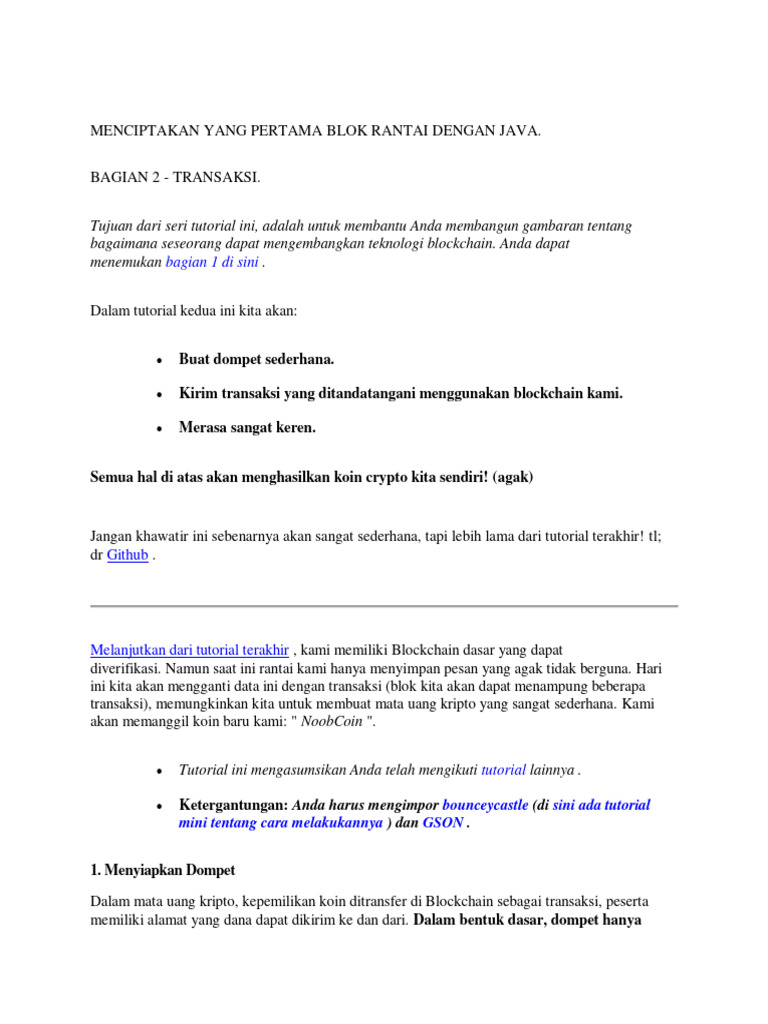 Membangun Blockchain dengan Java | PDF | Komputer