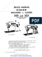 Singer 500 Series Service 