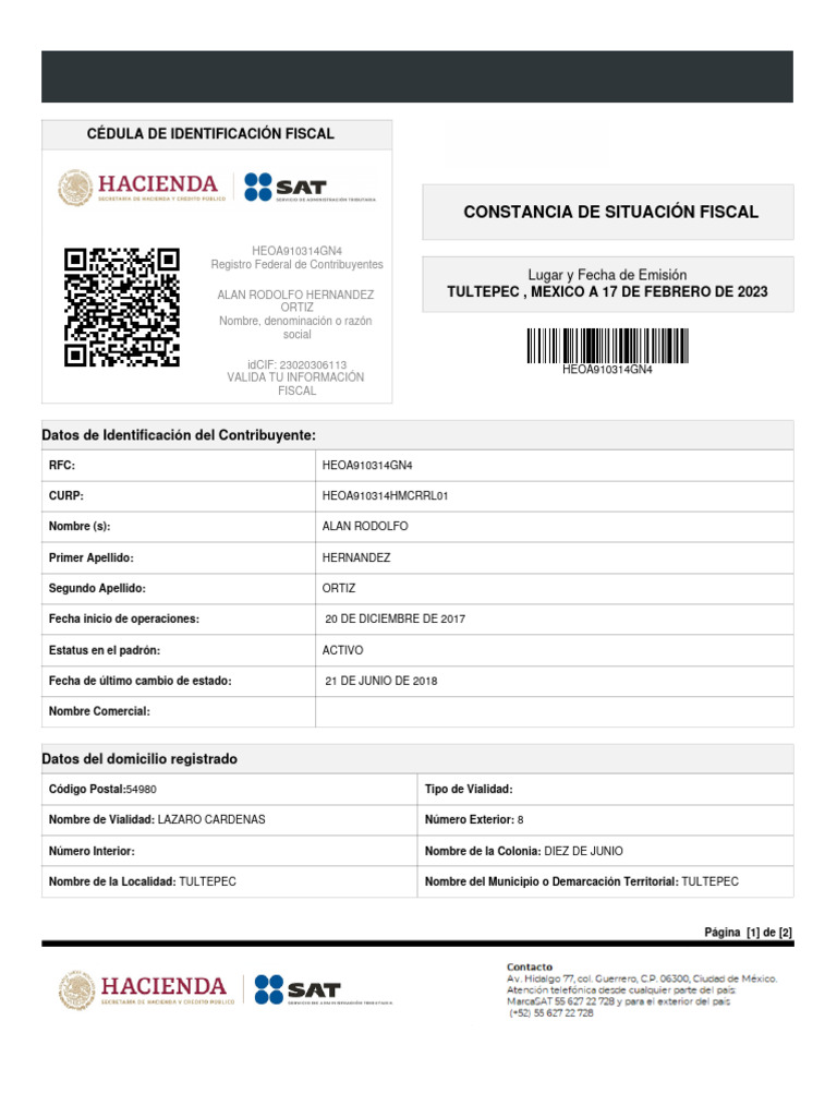 cif-HEOA910314GN4 8RHEM5zEgE 240321 123256 | PDF | México | Gobierno