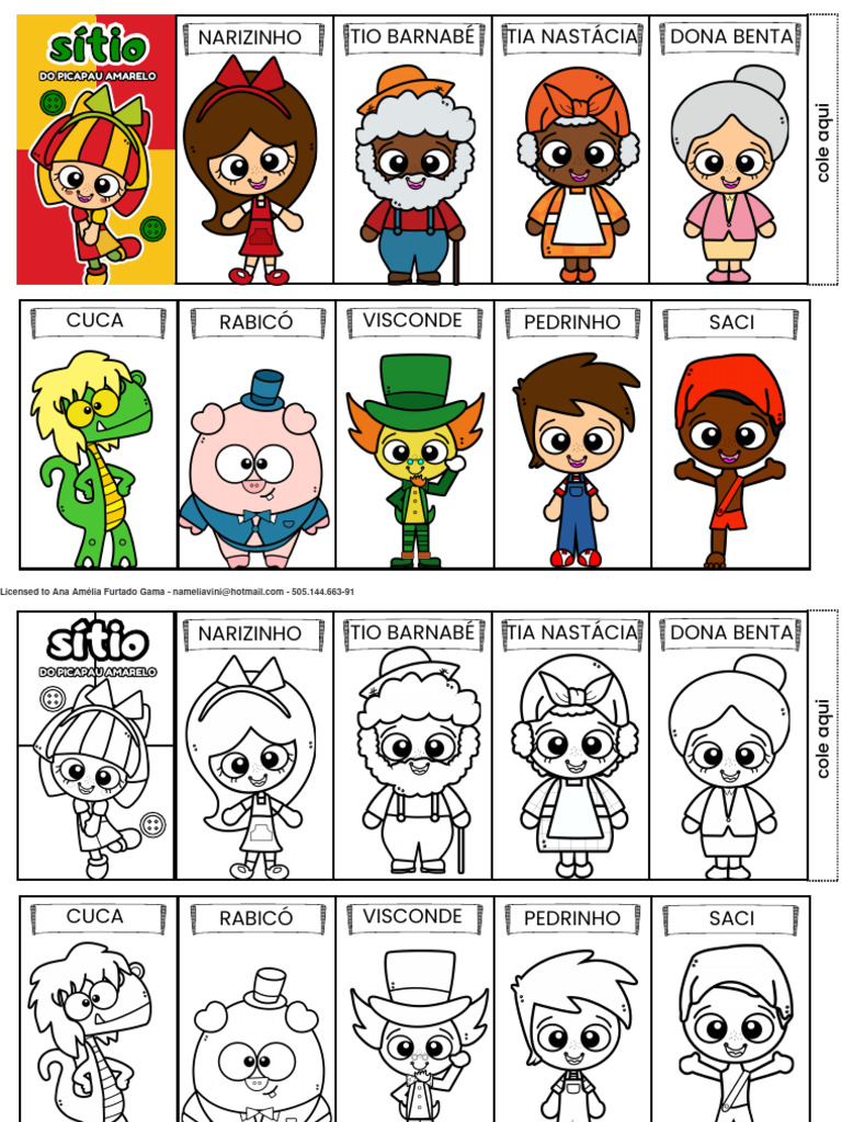 Personagens do Sítio do Picapau Amarelo | PDF