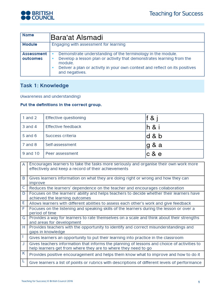Engaging Assessment Strategies in Teaching | PDF | Educational ...