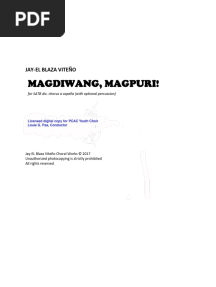 Magdiwang Magpuri Scoresheet PCAC Youth Choir