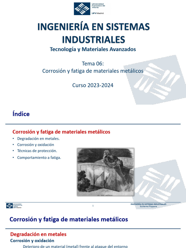Corrosión y Fatiga de Materiales Metálicos 23-24 | PDF | Corrosión ...