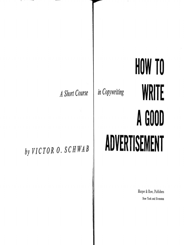 How to Write a Good Advertisement PDF