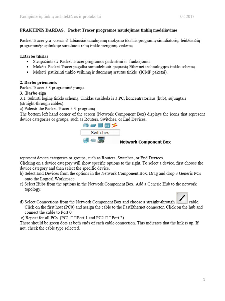 Packet Tracer Network Simulation Guide | PDF | Router (Computing ...