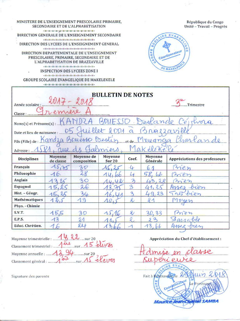 Premiere 3eme Trimestre Pdf