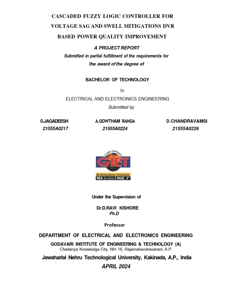 Cascaded Fuzzy Logic for Voltage Mitigation | PDF | Power Inverter ...