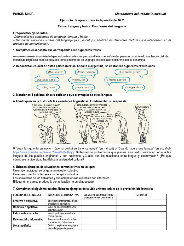 Lengua y habla: Funciones del lenguaje | PDF | Comunicación | Lingüística