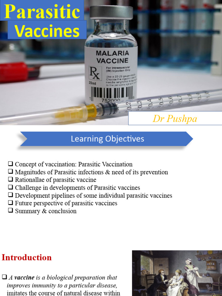 Parasitic Vaccines | PDF | Vaccines | Malaria
