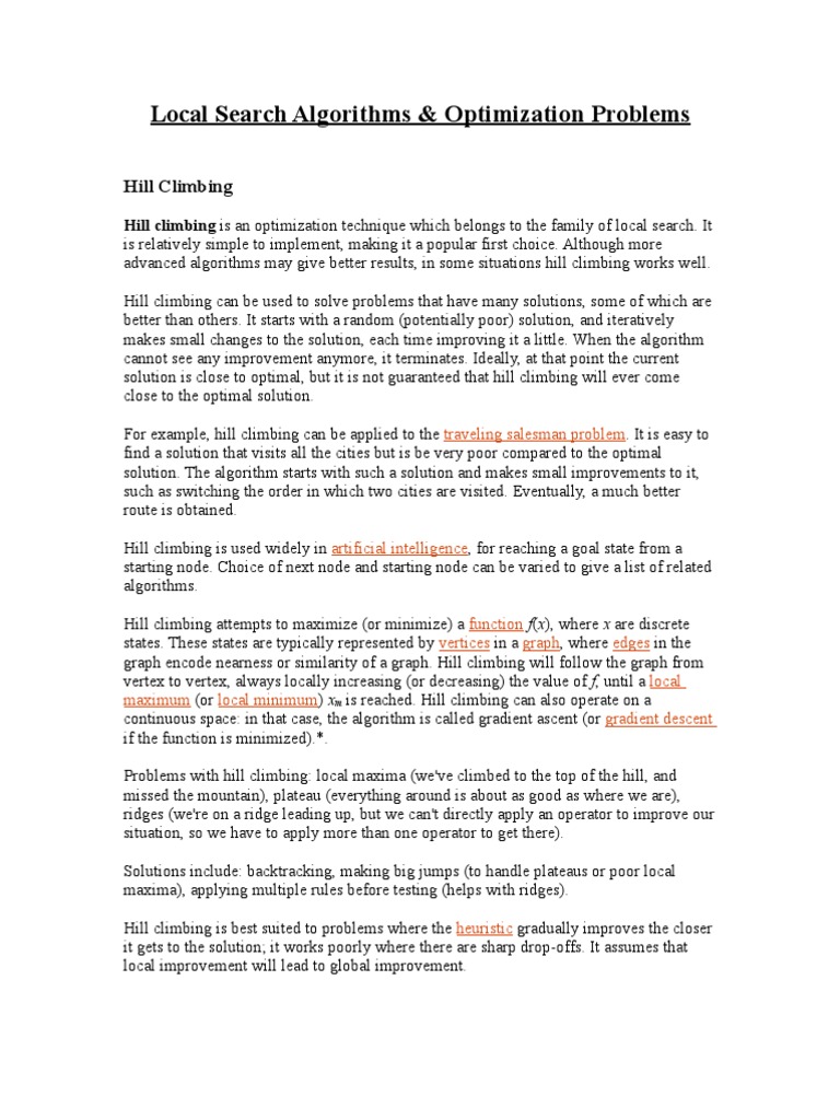 hill climbing algorithm in artificial intelligence with example ppt