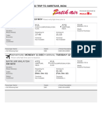 Travel Reservation November 10 for MR ROHANRAJ NAIR