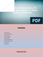 Evaluation of Physiochemical & Bacteriological Analysis On Water Quality of Nareshwar