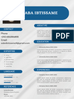 Blue and White Background Simple Resume 