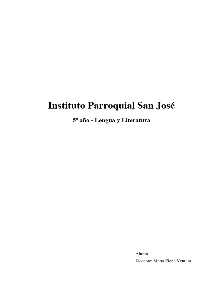 Cuadernillo Anual Lengua y Literatura - 5to 2024 (Alumnos) | PDF ...