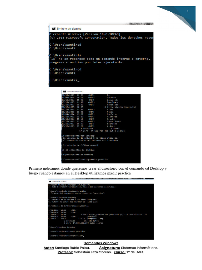 Comandos Esenciales de Windows CMD | PDF | Directorio (Computación ...